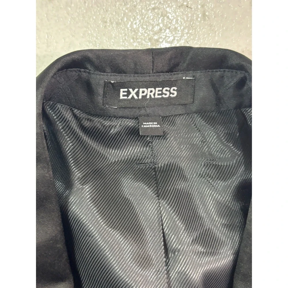 NEW Express 36R Slim Tuxedo Jacket tux‎ shawl satin diamond pattern formal black